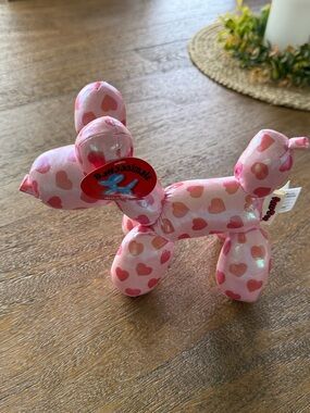 Dan Dee Pink Heart Balloon Dog Plush